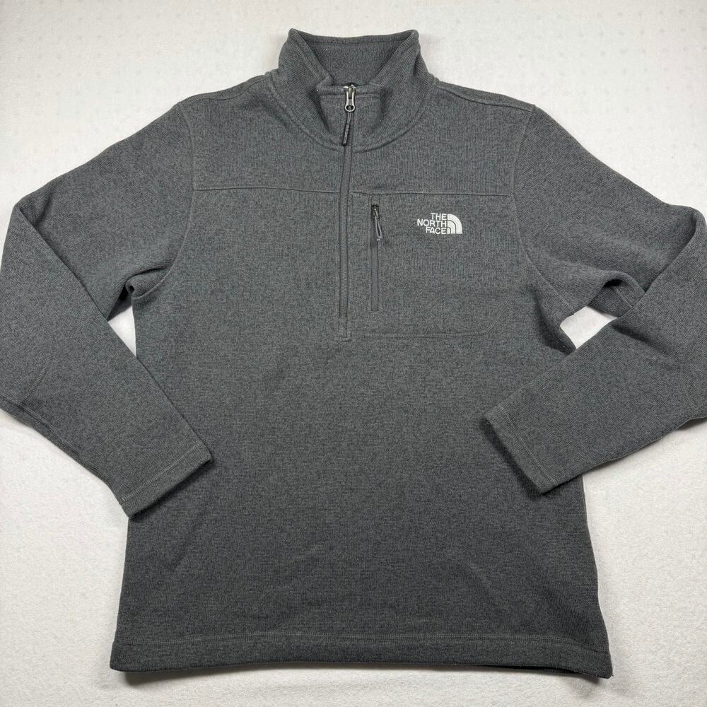 The North Face Gordon Lyons Men’s Large Gray 1/4 Zip Sweater Fleece Pullover